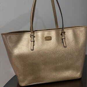 Michael Kors Gold Big Tote
